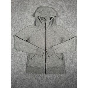 Lululemon Scuba Hoodie Jacket Light Cotton Fleece Full Zip Heathered Black